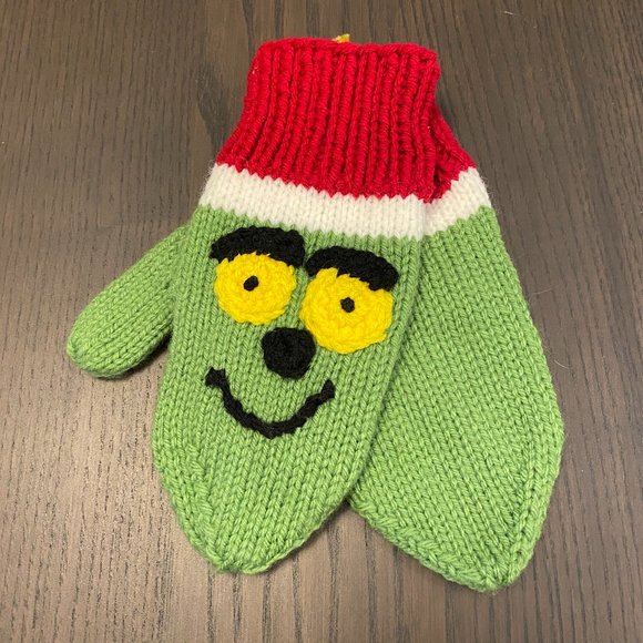 NEW - Children's Hand Knitted Cartoon Character Mittens - Picture 1 of 3